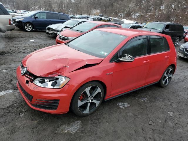 VOLKSWAGEN GTI S 2017 red hatchbac gas 3VW4T7AU7HM076159 photo #1