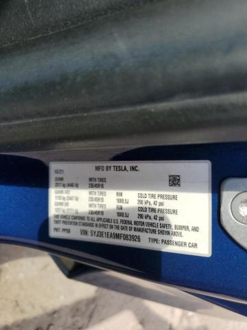 2021 TESLA MODEL 3 - 5YJ3E1EA9MF083926