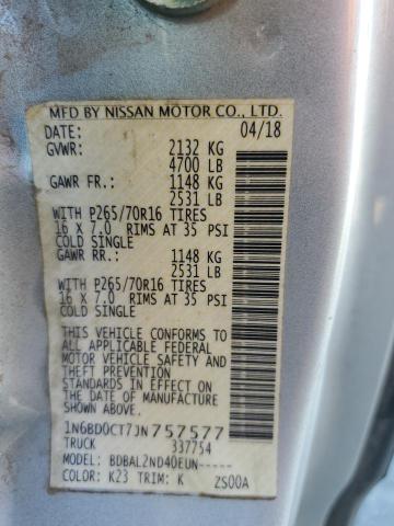 2018 NISSAN FRONTIER 1N6BD0CT7JN757577