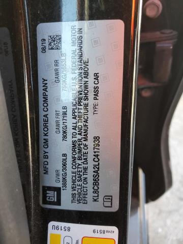 2020 CHEVROLET SPARK LS - KL8CB6SA2LC417938