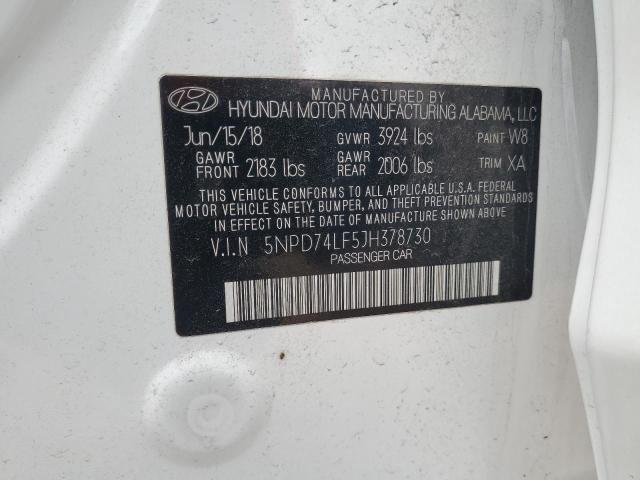 2018 HYUNDAI ELANTRA SE - 5NPD74LF5JH378730