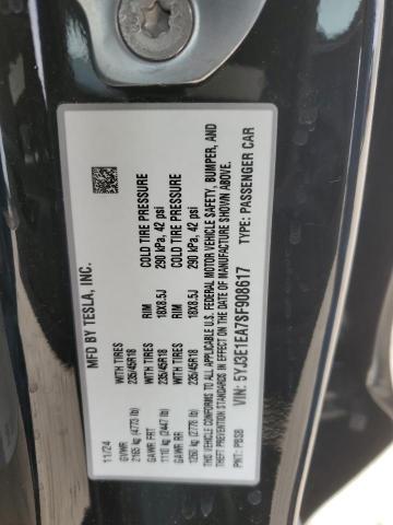 2025 TESLA MODEL 3 - 5YJ3E1EA7SF908617