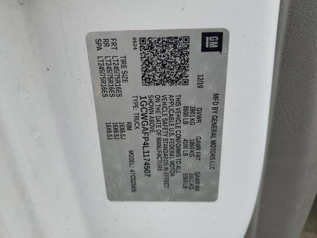 2020 CHEVROLET EXPRESS G2 - 1GCWGAFP4L1174507
