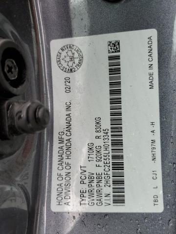2020 HONDA CIVIC LX 2HGFC2E55LH013345