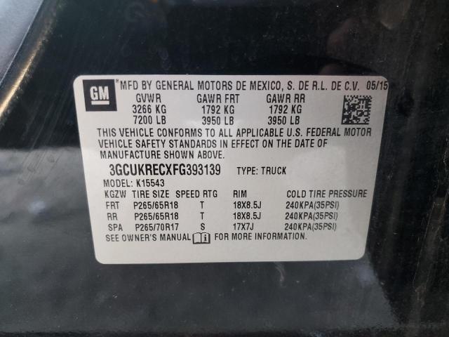 2015 CHEVROLET SILVERADO - 3GCUKRECXFG393139