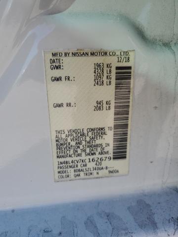 2019 NISSAN ALTIMA SR - 1N4BL4CV7KC162679