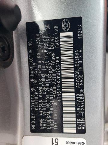 2019 TOYOTA CAMRY L - 4T1B11HK2KU265169