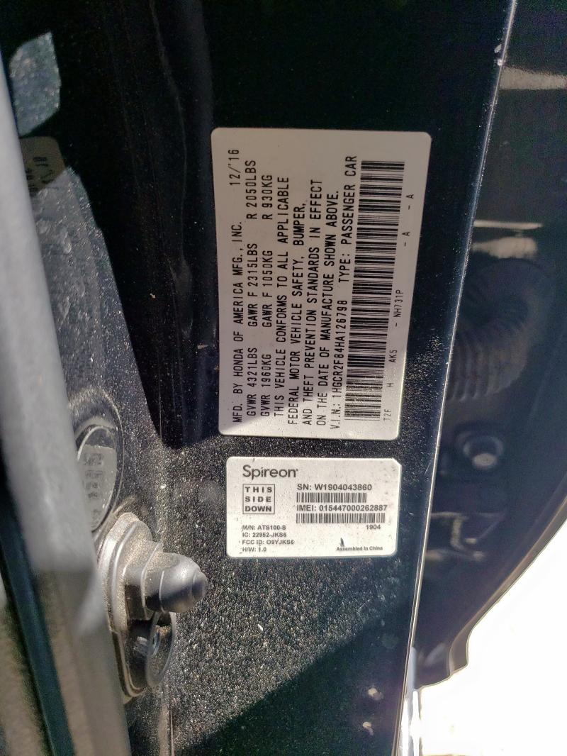 2017 HONDA ACCORD EXL - 1HGCR2F84HA126798