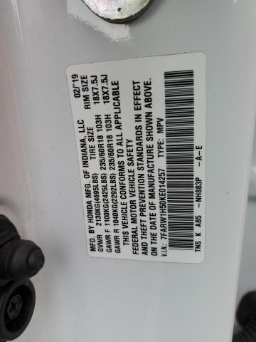2019 HONDA CRV 7FARW1H50KE014257