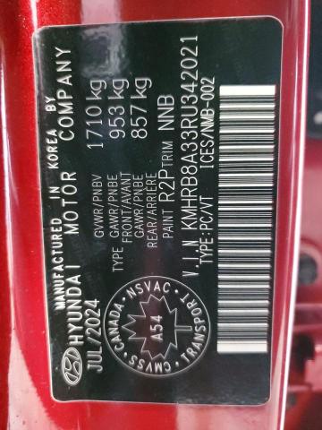 2024 HYUNDAI VENUE SE KMHRB8A33RU342021