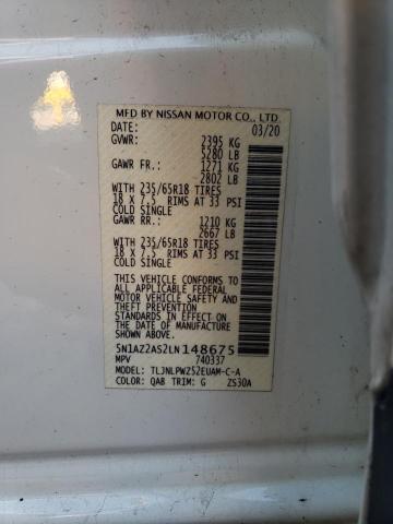 2020 NISSAN MURANO S - 5N1AZ2AS2LN148675