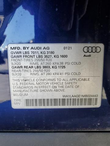 2021 AUDI E-TRON PRE - WA1LAAGE1MB024443