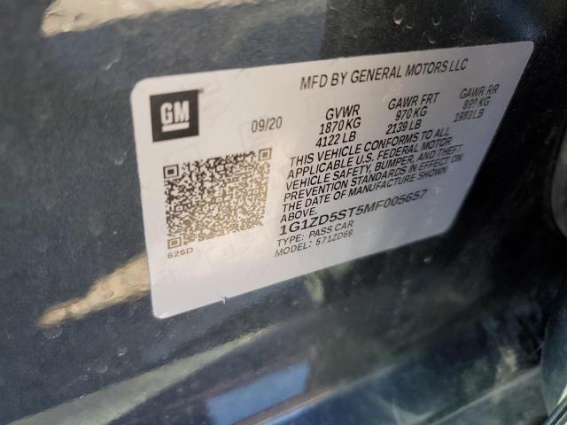 2021 CHEVROLET MALIBU LT - 1G1ZD5ST5MF005657
