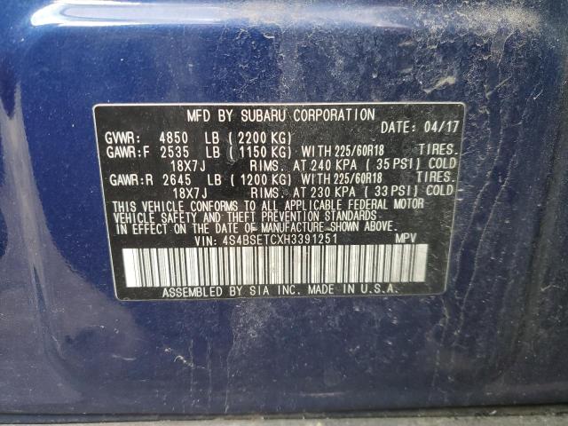 2017 SUBARU OUTBACK TO - 4S4BSETCXH3391251