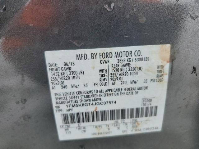 2018 FORD EXPLORER S 1FM5K8GT4JGC07574