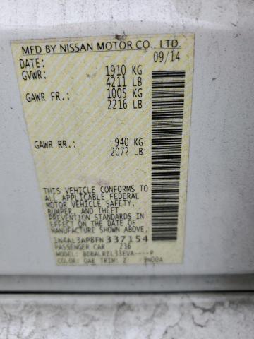 2015 NISSAN ALTIMA 2.5 - 1N4AL3AP8FN337154