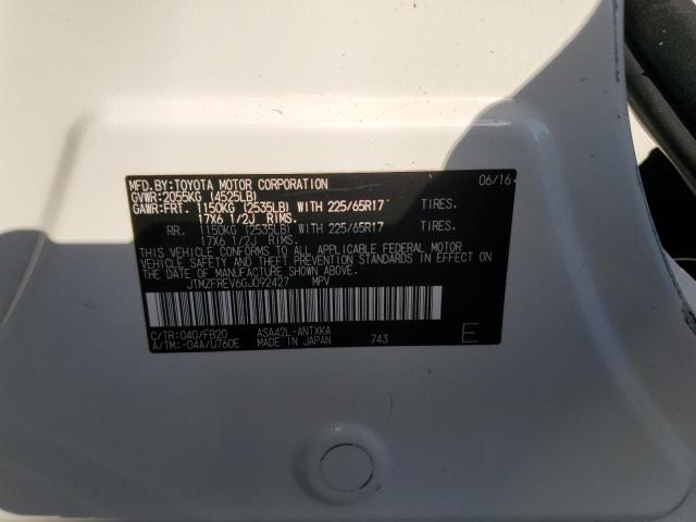2016 TOYOTA RAV4 LE - JTMZFREV6GJ092427
