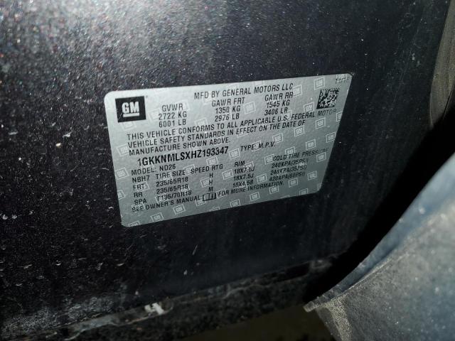 2017 GMC ACADIA SLT - 1GKKNMLSXHZ193347