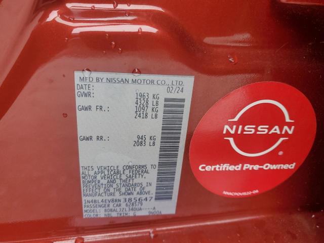 2024 NISSAN ALTIMA SL 1N4BL4EV8RN385647