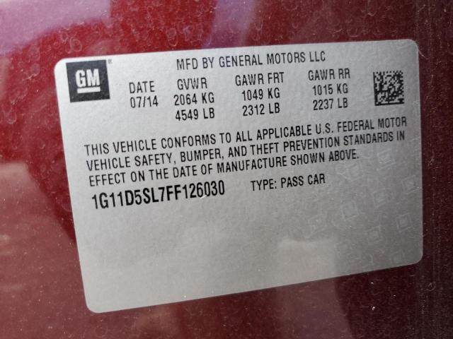 2015 CHEVROLET MALIBU 2LT - 1G11D5SL7FF126030