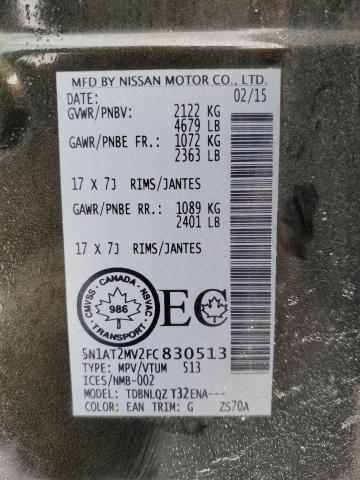 2015 NISSAN ROGUE S AW - 5N1AT2MV2FC830513