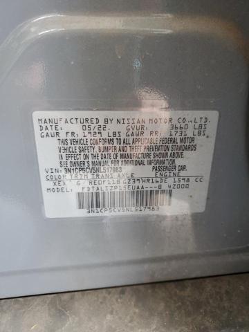 2022 NISSAN KICKS SV - 3N1CP5CV5NL517983