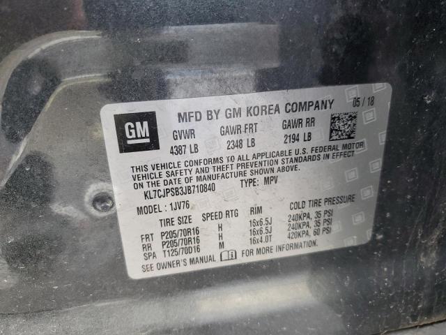 2018 CHEVROLET TRAX 1LT - KL7CJPSB3JB710840