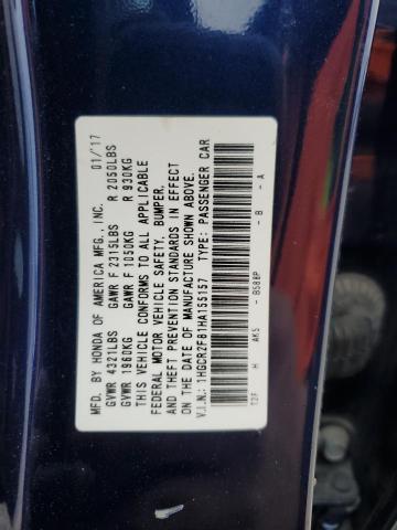 2017 HONDA ACCORD EXL - 1HGCR2F81HA155157