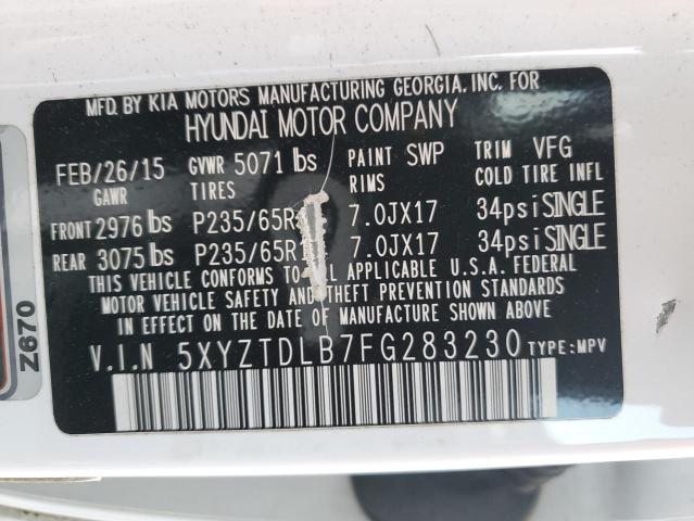 2015 HYUNDAI SANTA FE S - 5XYZTDLB7FG283230