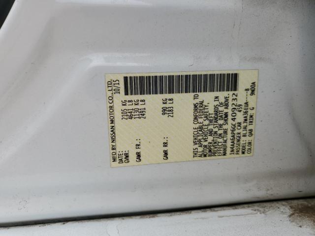 2016 NISSAN MAXIMA 3.5 - 1N4AA6AP6GC409232