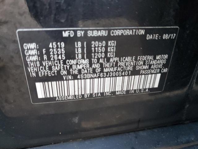 2018 SUBARU LEGACY 2.5 - 4S3BNAF63J3005401