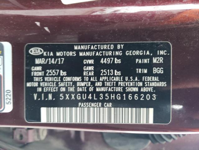 2017 KIA OPTIMA EX - 5XXGU4L35HG166203