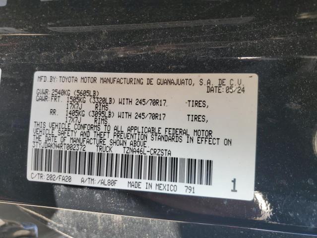 2024 TOYOTA TACOMA XTR 3TYJDAKN4RT002372