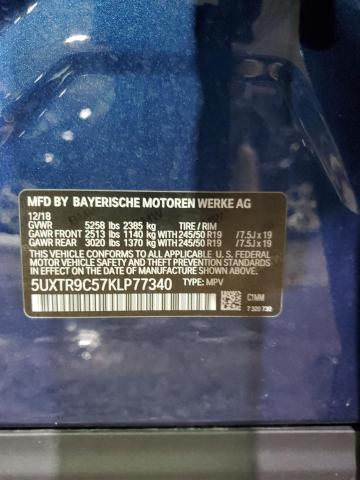 2019 BMW X3 XDRIVE3 - 5UXTR9C57KLP77340