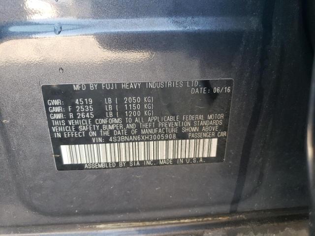 2017 SUBARU LEGACY 2.5 - 4S3BNAN6XH3005908