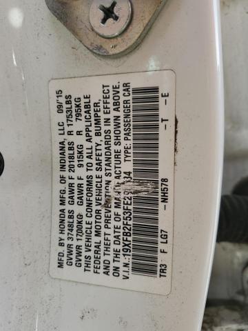 2015 HONDA CIVIC LX 19XFB2F53FE292584