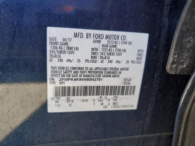 2017 FORD EDGE TITAN - 2FMPK4K90HBB92781