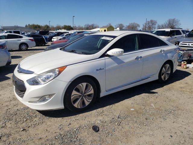 HYUNDAI SONATA HYB 2013 white sedan 4d hybrid engine KMHEC4A44DA087385 photo #1