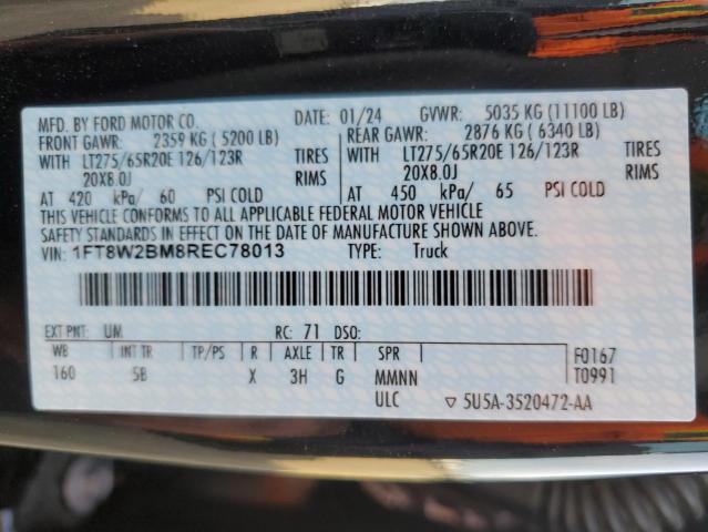2024 FORD F250 SUPER - 1FT8W2BM8REC78013