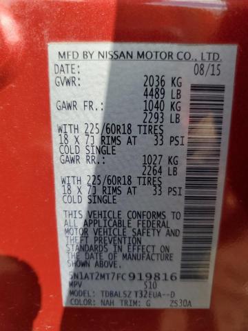 2015 NISSAN ROGUE S - 5N1AT2MT7FC919816