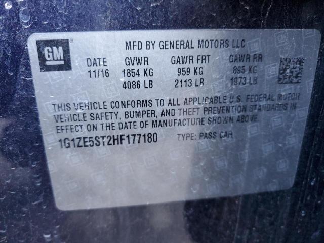 2017 CHEVROLET MALIBU 1G1ZE5ST2HF177180