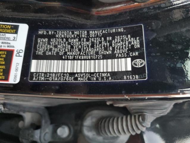 2017 TOYOTA CAMRY LE - 4T1BF1FK8HU810725