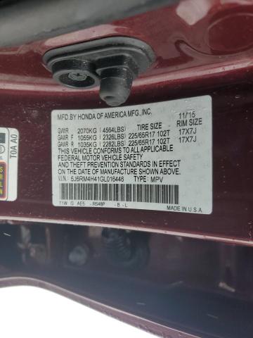 2016 HONDA CR-V SE - 5J6RM4H41GL016446