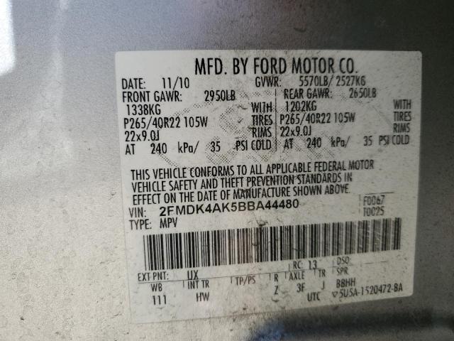 2011 FORD EDGE SPORT - 2FMDK4AK5BBA44480
