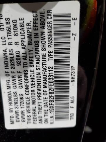 2015 HONDA CIVIC 19XFB2F82FE033112