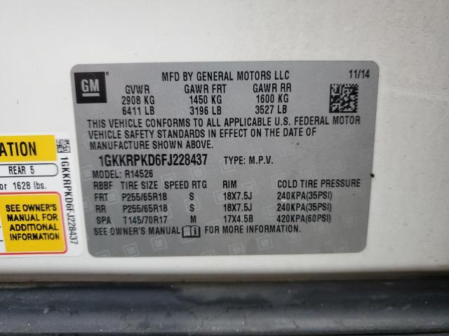 2015 GMC ACADIA SLE 1GKKRPKD6FJ228437