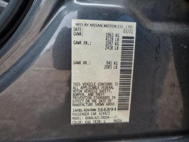 1N4BL4DV4MN366894 2021 NISSAN ALTIMA