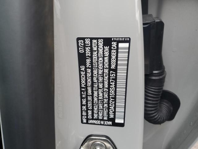 2024 PORSCHE TAYCAN GTS WP0AD2Y15RSA47157