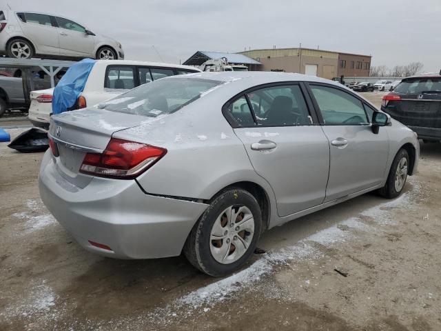 HONDA CIVIC LX 2015 gray sedan 4d gas 19XFB2F53FE006166 photo #4