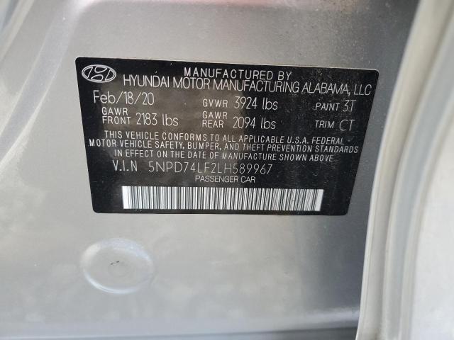 2020 HYUNDAI ELANTRA SE - 5NPD74LF2LH589967